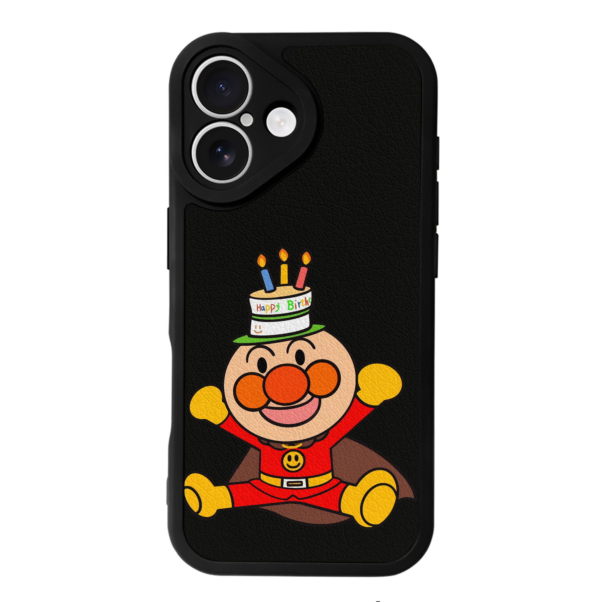 （画像用） アンパンマン Anpanman 【iPhone 16シリーズ対応】シリコンスマホケース（レザー調） 材質：シリコン